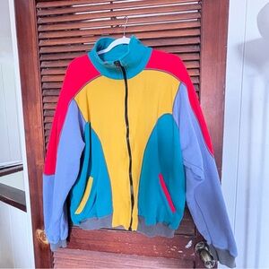 Super dope 80’s vibe zip-up bomber jacket